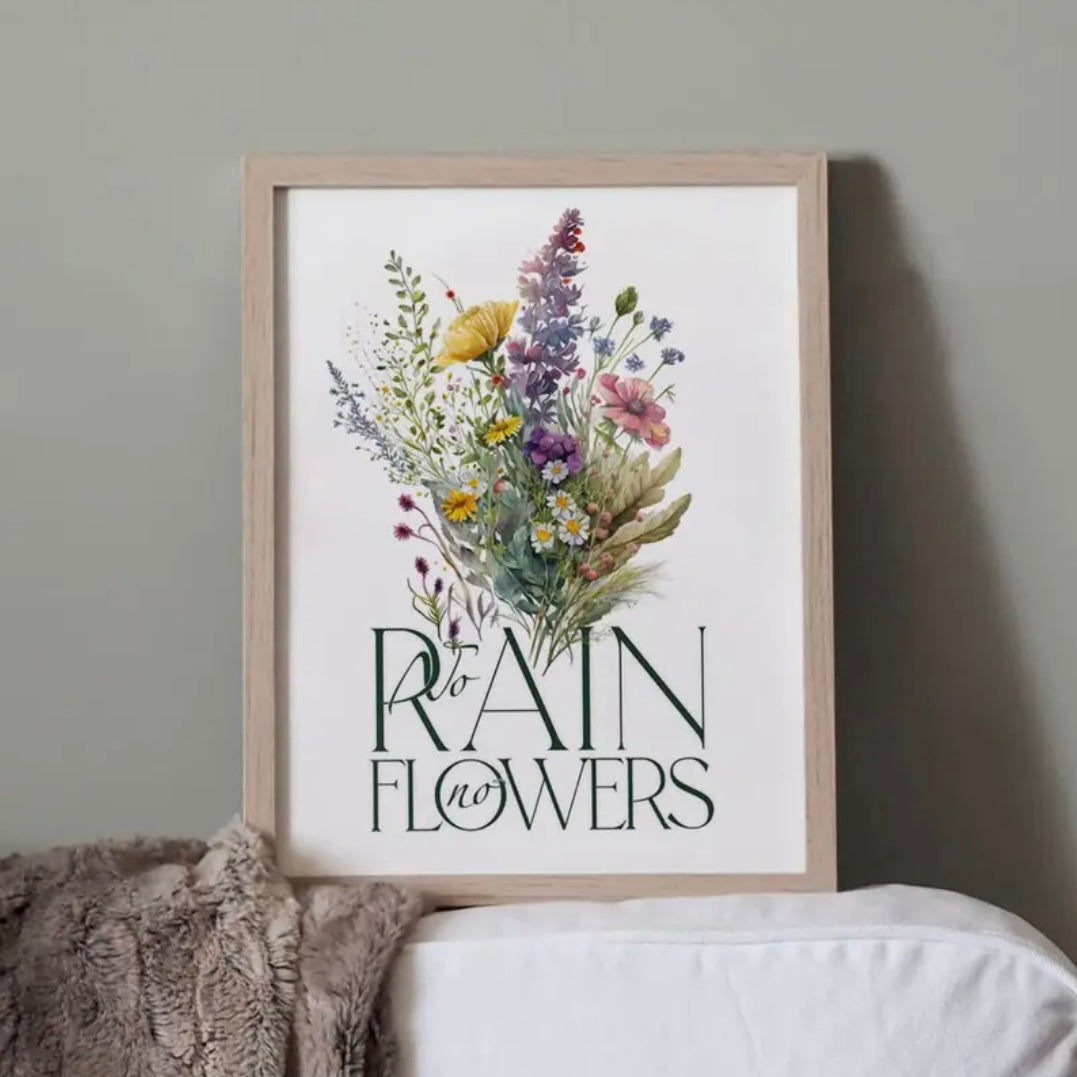 Affiche No Rain no flowers - Papier 320g/m²