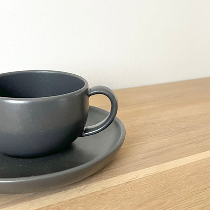 Tasse avec soucoupe "Omi" Écru - Grès fin