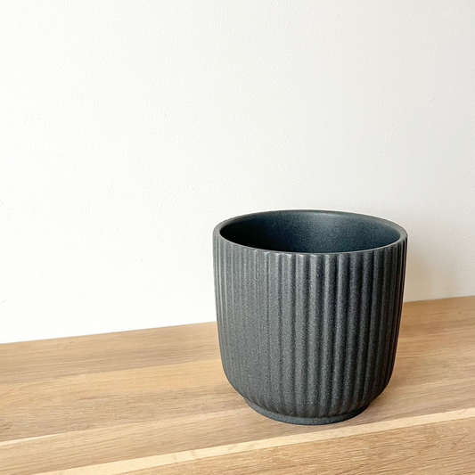 Cache-pot Alba Gris anthracite - Céramique