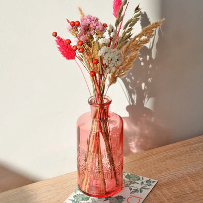 Composition "Vera" Bleue - Vase & Fleurs