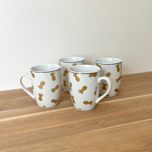 Set 4 mugs « ananas »