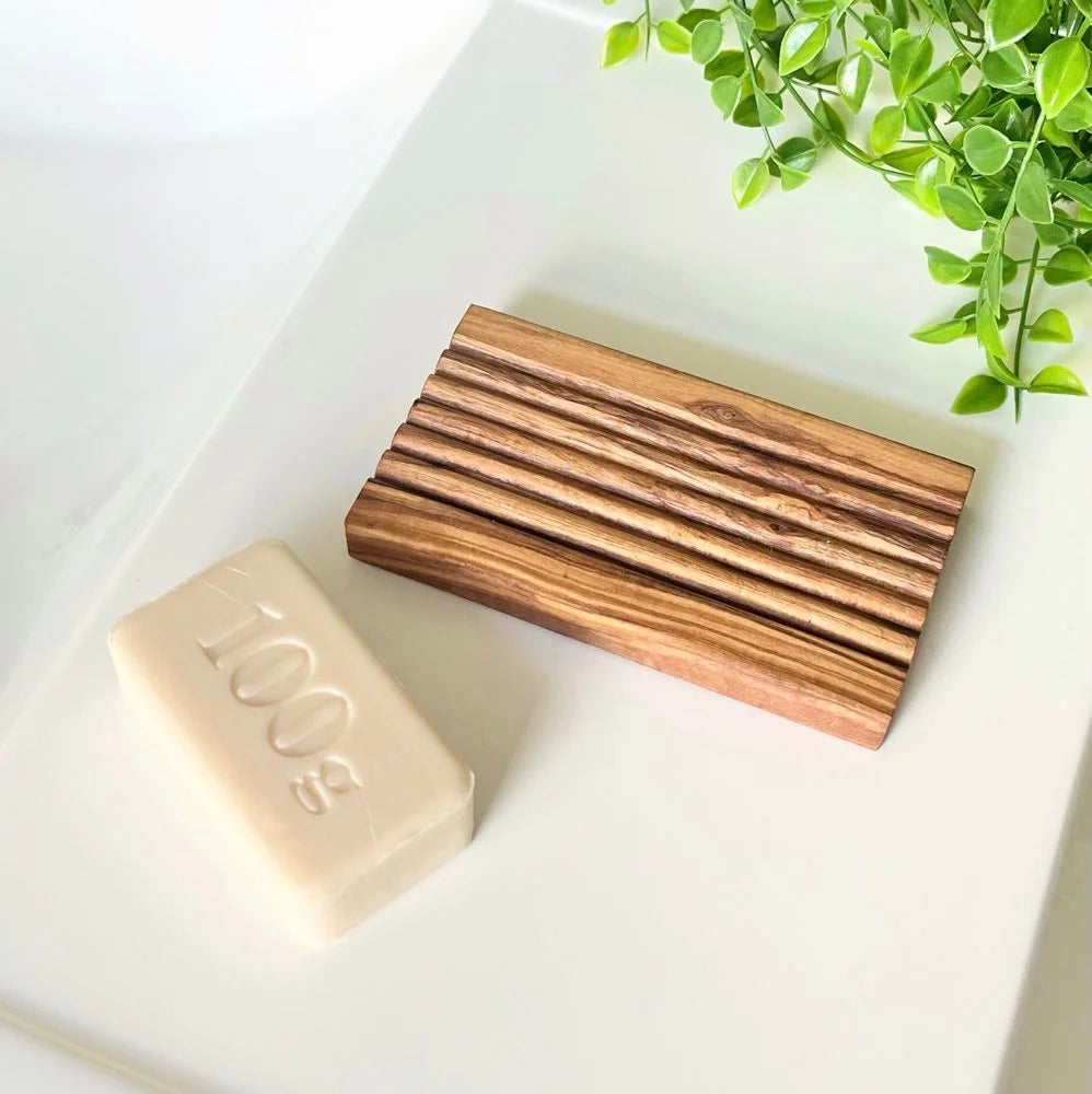 Porte-savon "Lae" - Bois d'olivier 100% naturel