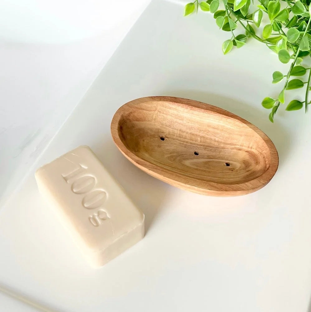 Porte-savon "Mae" - Bois d'olivier 100% naturel