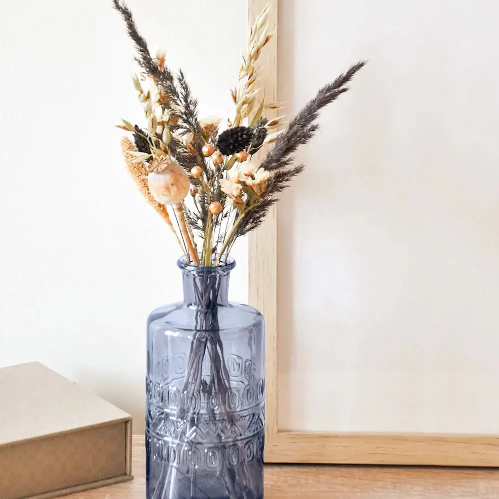 Composition "Vera" Acajou - Vase & Fleurs