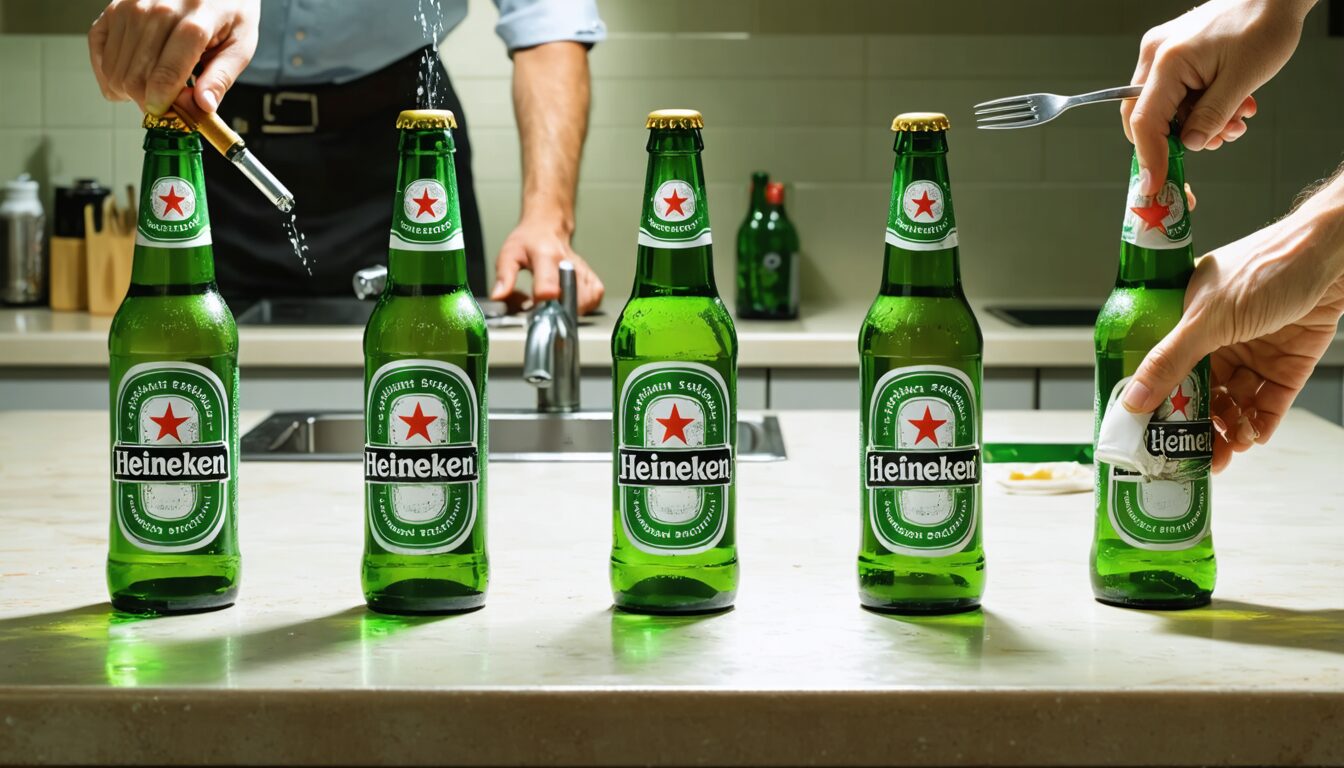 découvrez cinq astuces surprenantes pour déboucher une heineken sans décapsuleur ! que vous soyez en camping ou à un barbecue, apprenez des techniques innovantes et amusantes pour profiter de votre bière sans outil traditionnel.