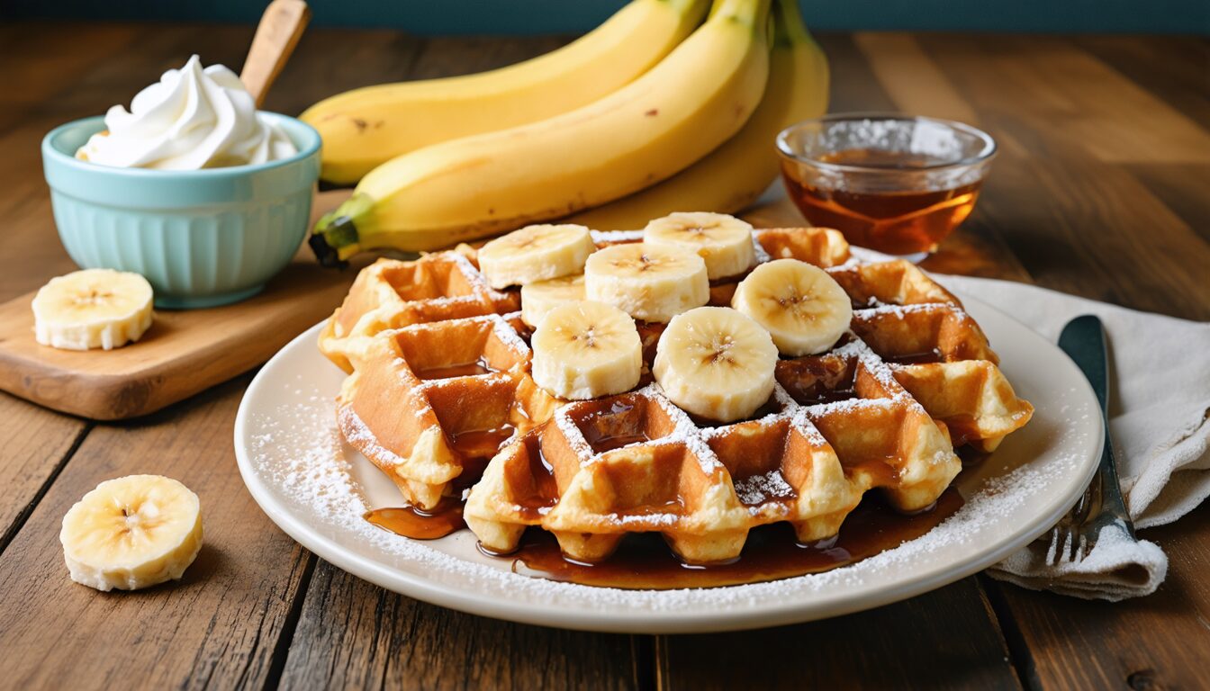savourez des gaufres à la banane légères et gourmandes avec notre recette simple sur chicchew.fr. idéale pour un petit déjeuner ou un goûter sain et délicieux !