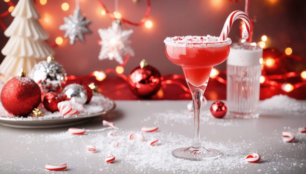 Découvrez la recette du cocktail festif candy cane spritzer