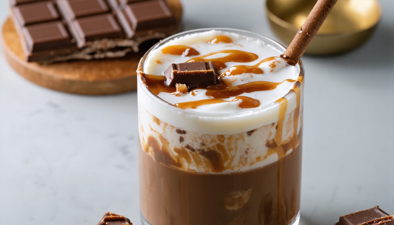 découvrez comment réaliser un cocktail gourmand et original, inspiré du célèbre bonbon twix : une boisson sucrée, chocolatée et irrésistible pour régaler vos invités !