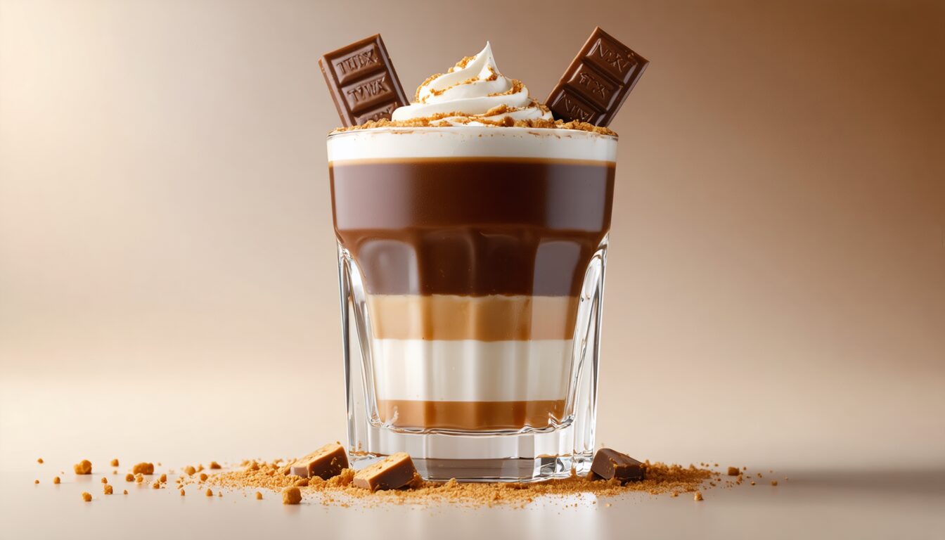 découvrez comment préparer un cocktail gourmand inspiré du célèbre bonbon twix : une recette facile et originale pour une boisson sucrée au goût de caramel et chocolat, idéale pour surprendre vos invités.