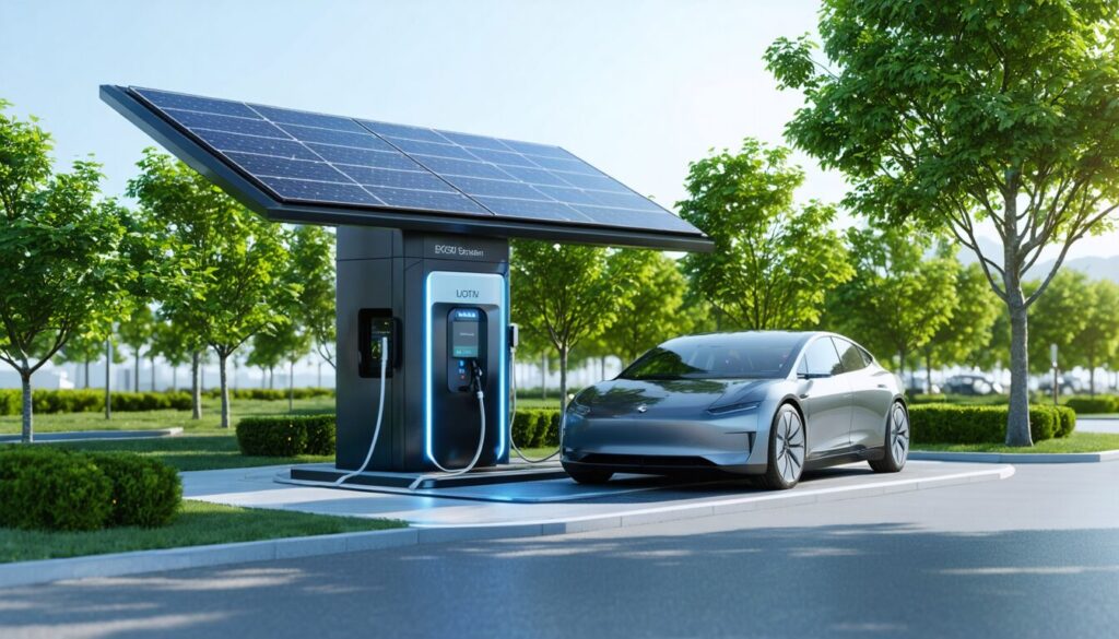 Une borne de recharge solaire pour alimenter votre voiture électrique
