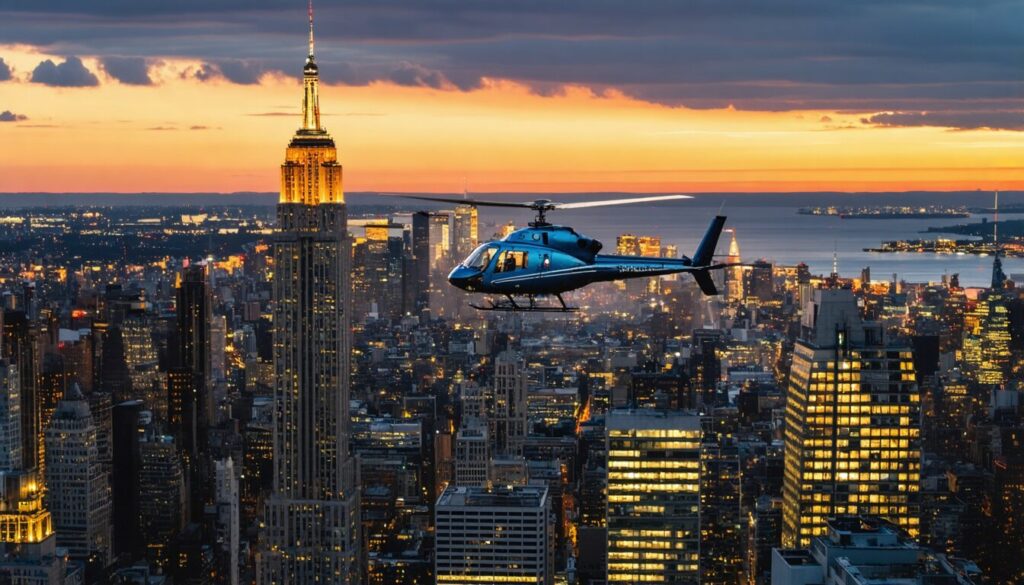 Le moment idéal pour survoler New York en hélicoptère