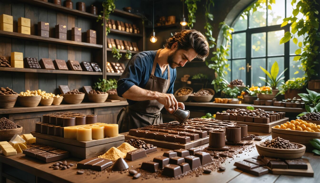 plongez dans l’univers des chocolats favorina en découvrant qui se cache derrière leur fabrication, leur savoir-faire et les secrets de leur goût irrésistible.