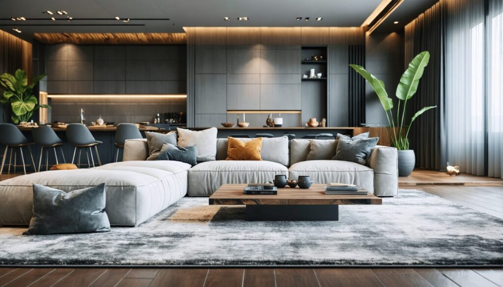 Astuces pour harmoniser un grand tapis avec la décoration de votre salon