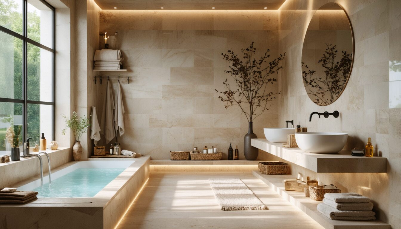 apportez une touche de raffinement à vos cuisines et salles de bain grâce à l'élégance intemporelle du travertin. découvrez nos conseils et inspirations pour magnifier vos espaces avec ce matériau naturel unique.