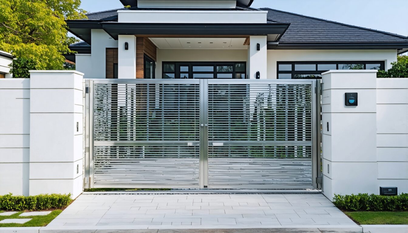 découvrez nos portails au design élégant alliant robustesse et sécurité pour protéger et sublimer votre maison. faites le choix d’un portail fiable et moderne, adapté à votre style et à vos besoins.