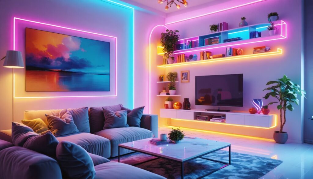 Astuces pour embellir votre salon avec des éclairages LED néon décoratifs
