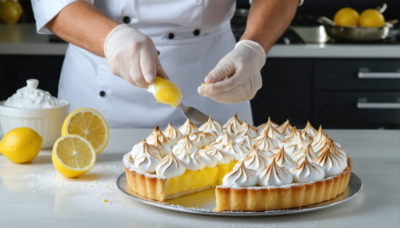 craquez pour la tarte au citron meringuée façon cyril lignac ! découvrez sa recette exclusive, facile à réaliser, et régalez-vous avec un dessert acidulé et gourmand.