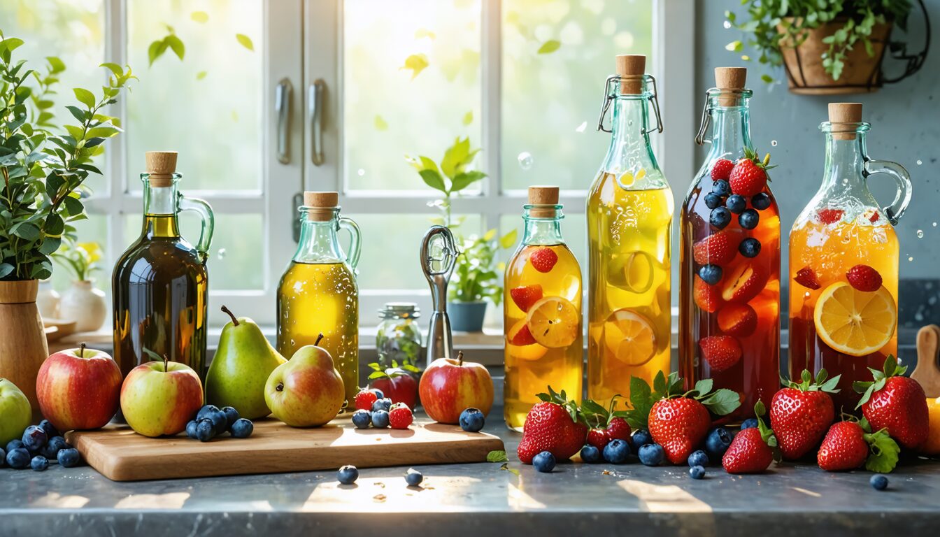 apprenez à fabriquer votre propre vinaigre maison grâce à notre guide étape par étape, en utilisant des fruits frais pour un résultat naturel et savoureux.