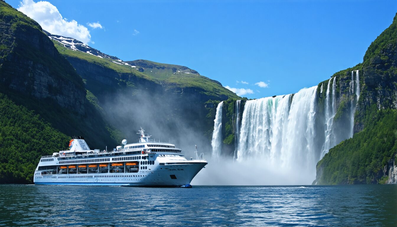 embarquez pour une croisière inoubliable à la découverte des fjords scandinaves et laissez-vous émerveiller par des paysages spectaculaires, entre montagnes majestueuses et eaux cristallines.