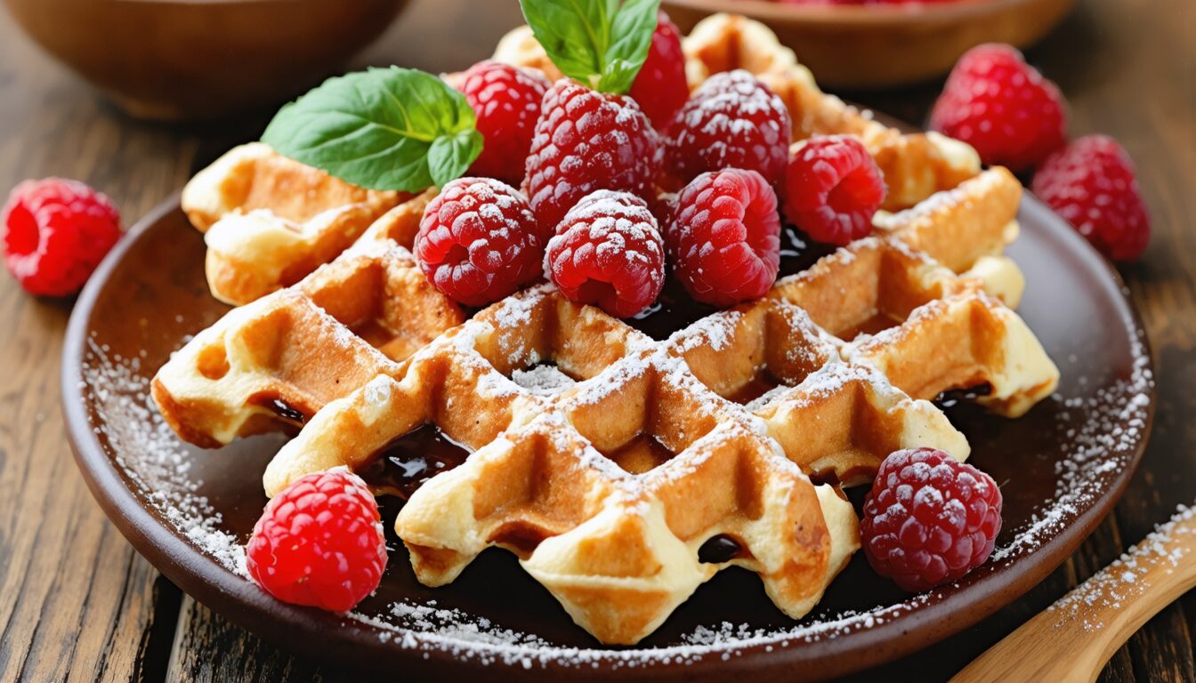 découvrez comment réaliser des gaufres gourmandes au chocolat blanc, agrémentées de framboises fraîches et de basilic. suivez notre guide pratique pour des astuces, conseils et une recette facile pour un dessert original et savoureux.