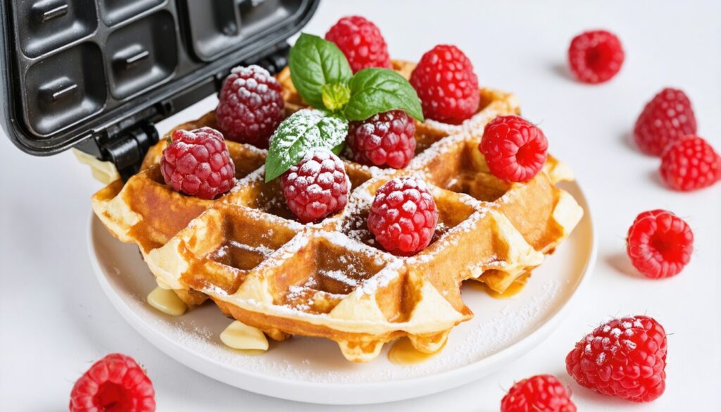 Préparer des gaufres savoureuses au chocolat blanc, framboises et basilic : guide et conseils pratiques