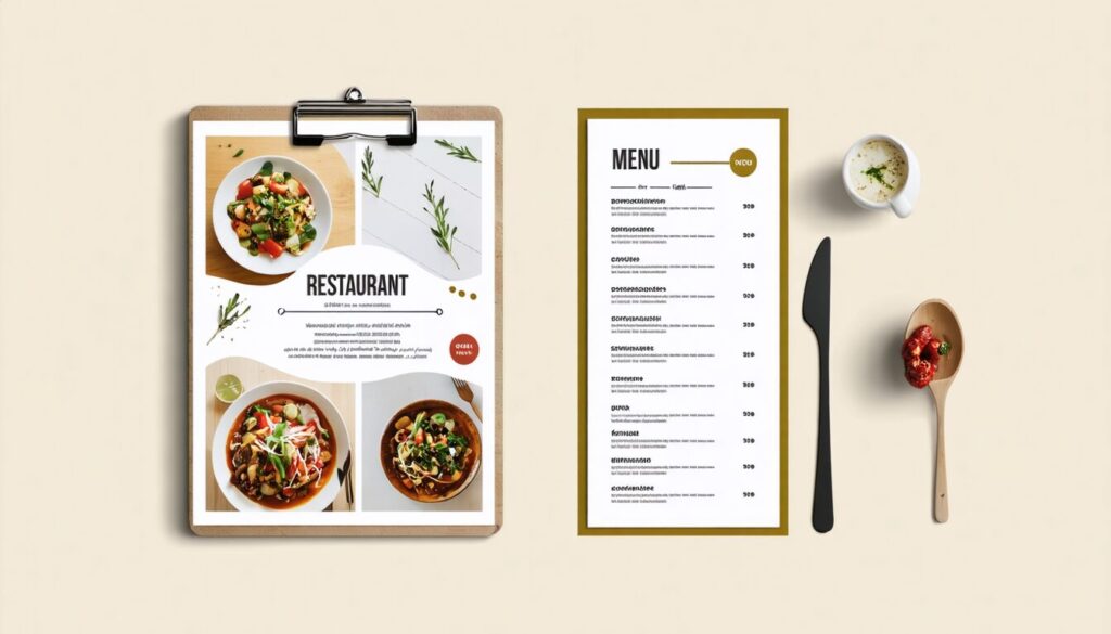 Créer un menu de restaurant attrayant avec un éditeur graphique en ligne