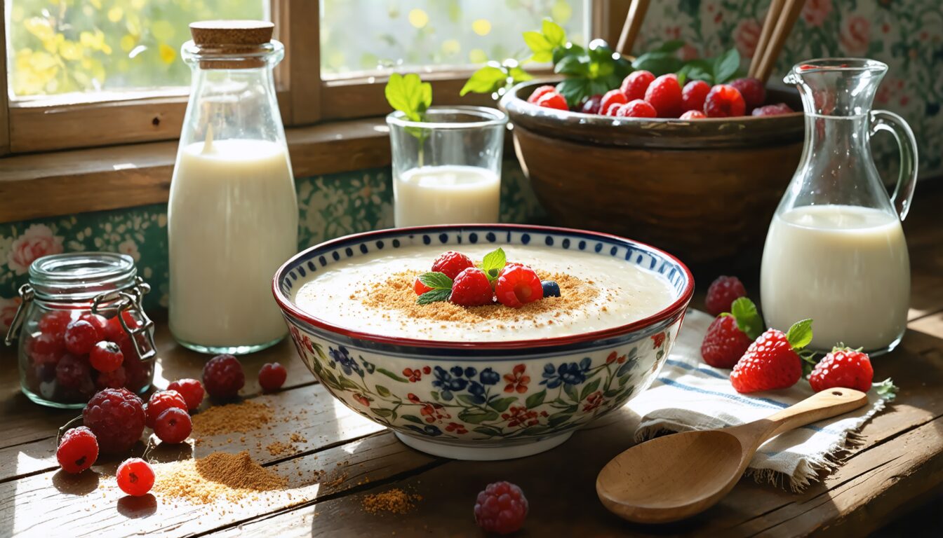 découvrez la recette traditionnelle de grand-mère pour une semoule au lait onctueuse et savoureuse, parfaite pour un dessert réconfortant et gourmand.