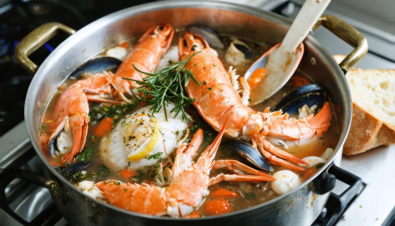 découvrez la bouillabaisse authentique, la soupe de poissons traditionnelle de provence, riche en saveurs méditerranéennes et ingrédients frais. un incontournable pour les amateurs de cuisine provençale.