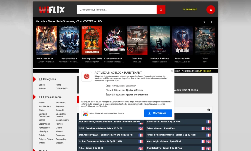 Wiflix nouvelle adresse : le site devient Flemmix en 2025