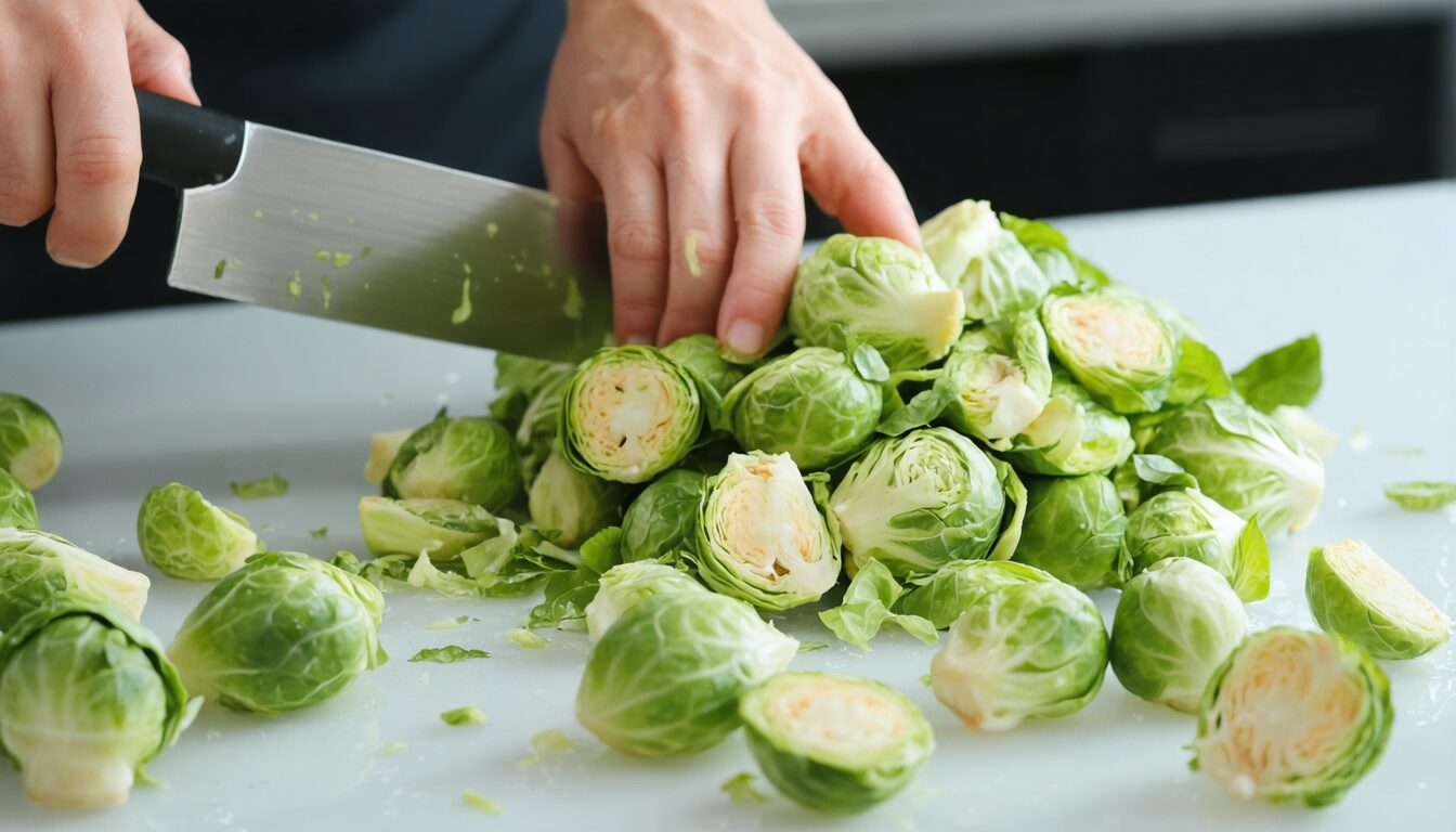 découvrez une recette express et savoureuse de choux de bruxelles sautés à l'ail, parfaite pour un accompagnement rapide et délicieux.