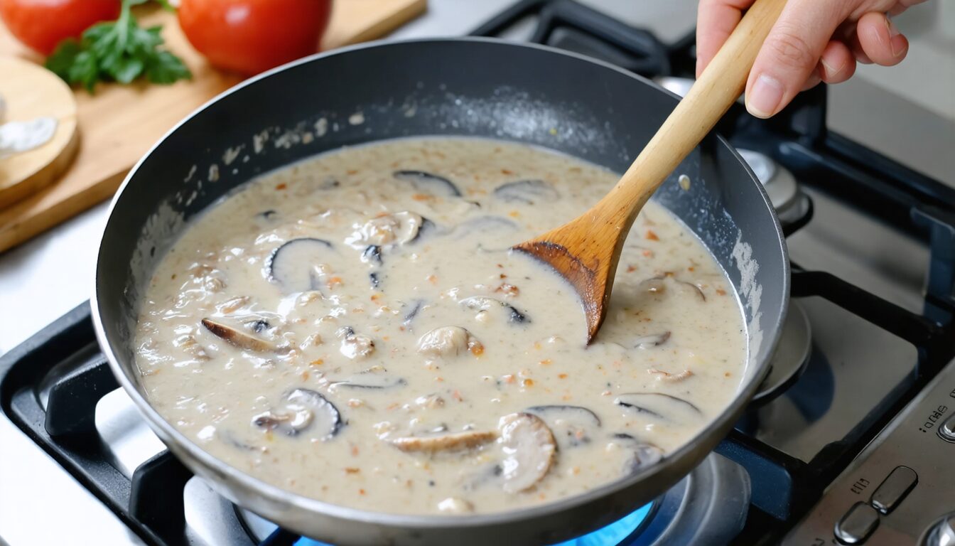 apprenez à préparer une sauce forestière onctueuse et facile grâce à cette recette pas à pas. idéale pour accompagner viandes et pâtes, découvrez tous les secrets pour réussir une sauce savoureuse et gourmande.