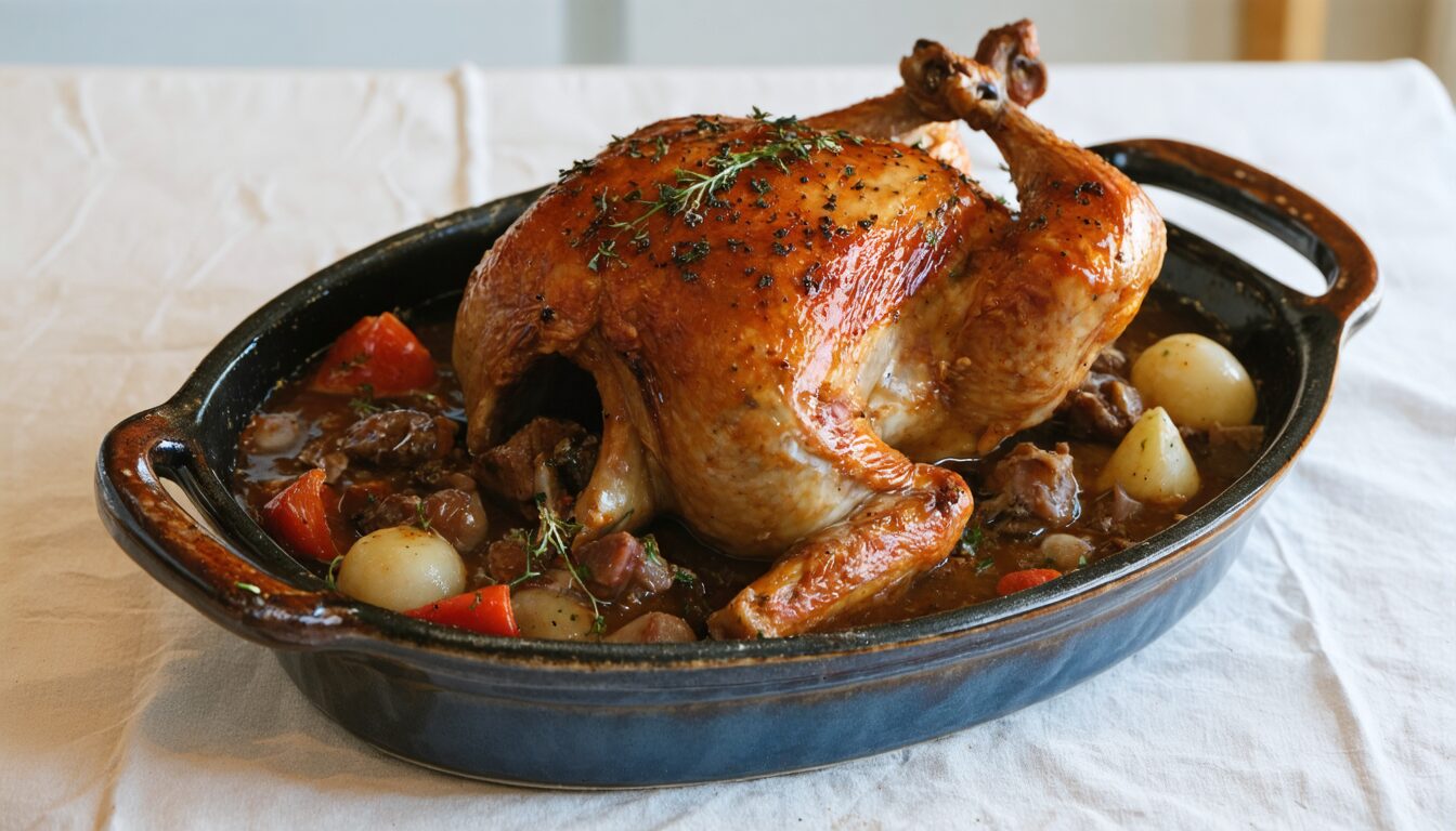 découvrez notre recette de coq au vin authentique, simple et savoureuse, transmise de génération en génération pour un goût traditionnel et réconfortant.