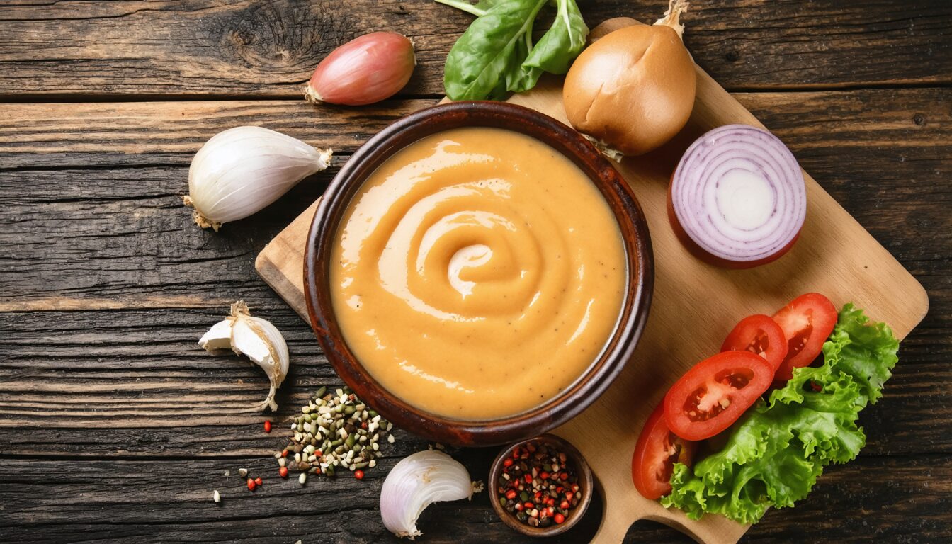 découvrez notre recette inratable de sauce maison pour hamburgers, facile à préparer et généreusement savoureuse, parfaite pour sublimer tous vos burgers.
