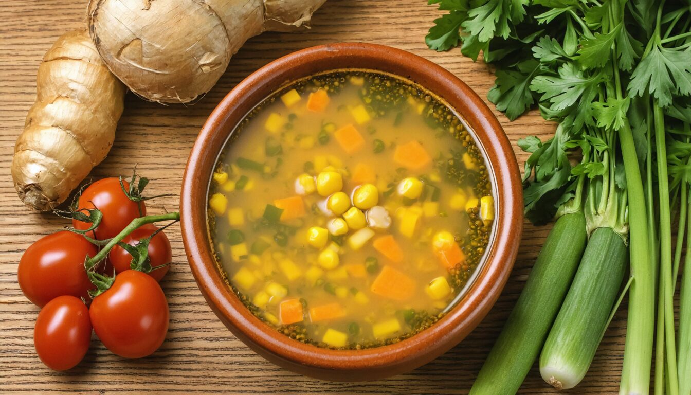 savourez une soupe réconfortante aux petits pois et morceaux de porc fumé, un délice campagnard qui réchauffe les cœurs et les papilles.