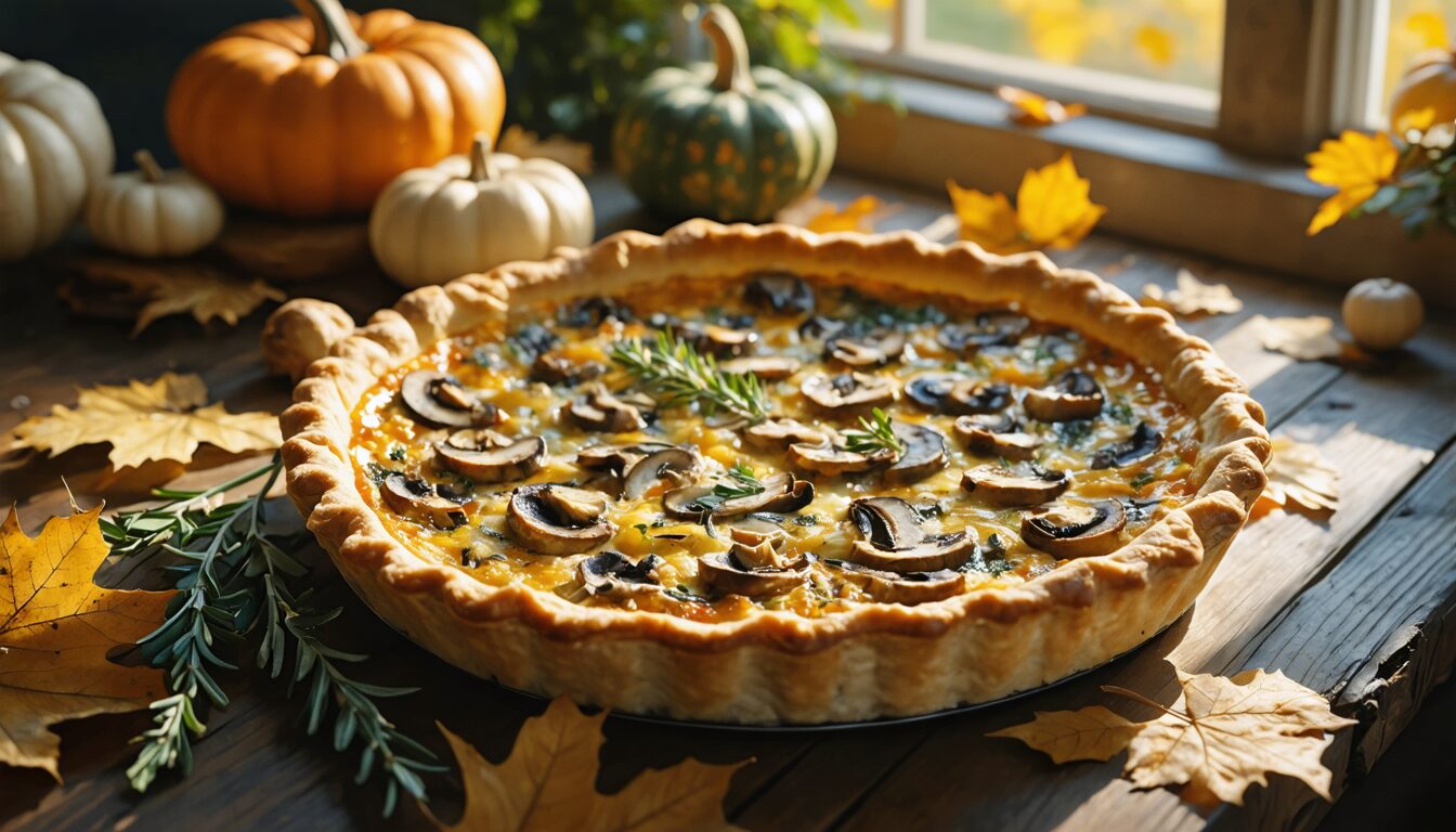 découvrez notre recette facile et délicieuse de quiche aux champignons, parfaite pour savourer les saveurs de l'automne en toute simplicité.