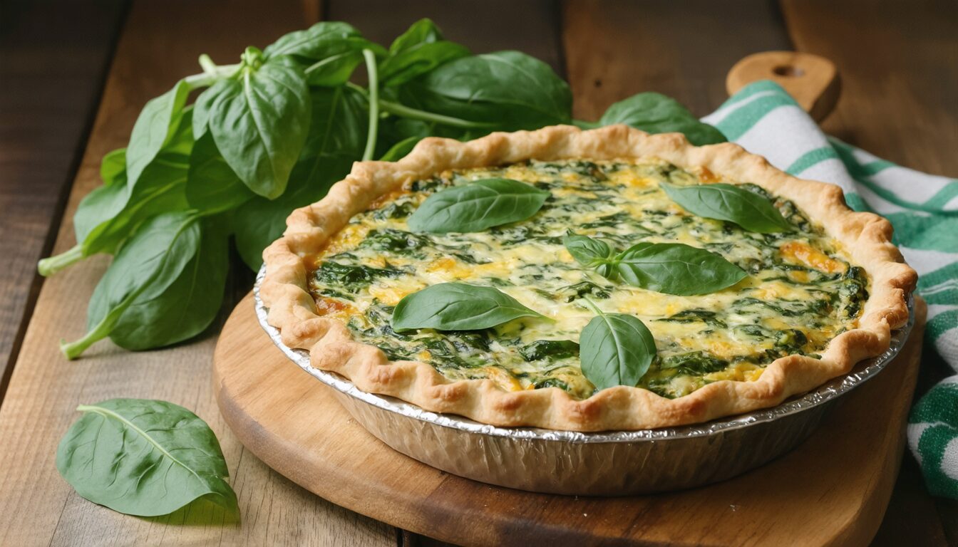 découvrez notre recette simple et gourmande de quiche aux épinards frais et fromage, parfaite pour un repas savoureux et facile à préparer.