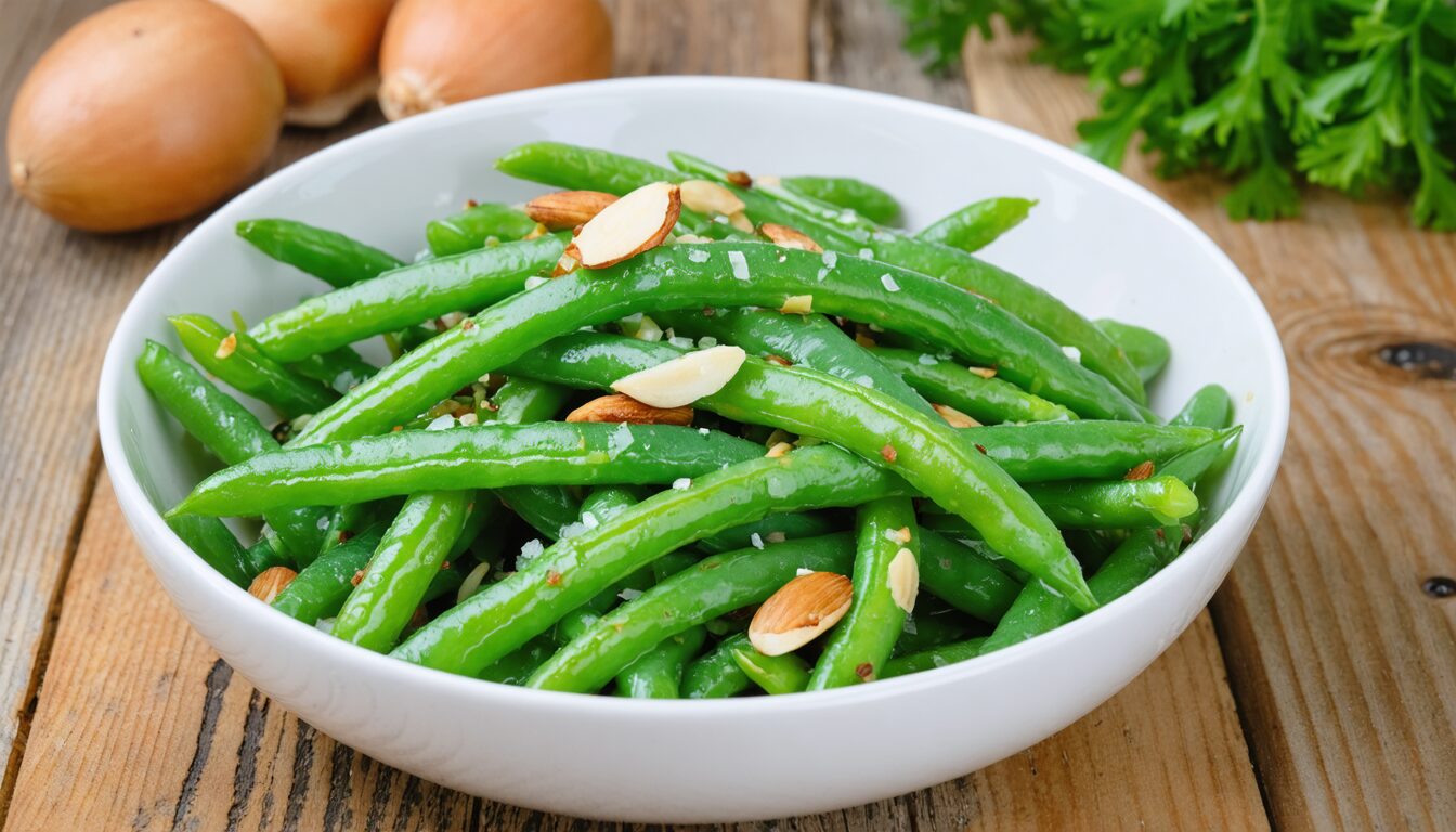 découvrez une délicieuse recette saine de haricots verts à l'amandine, simple et rapide à préparer pour un repas savoureux et équilibré.
