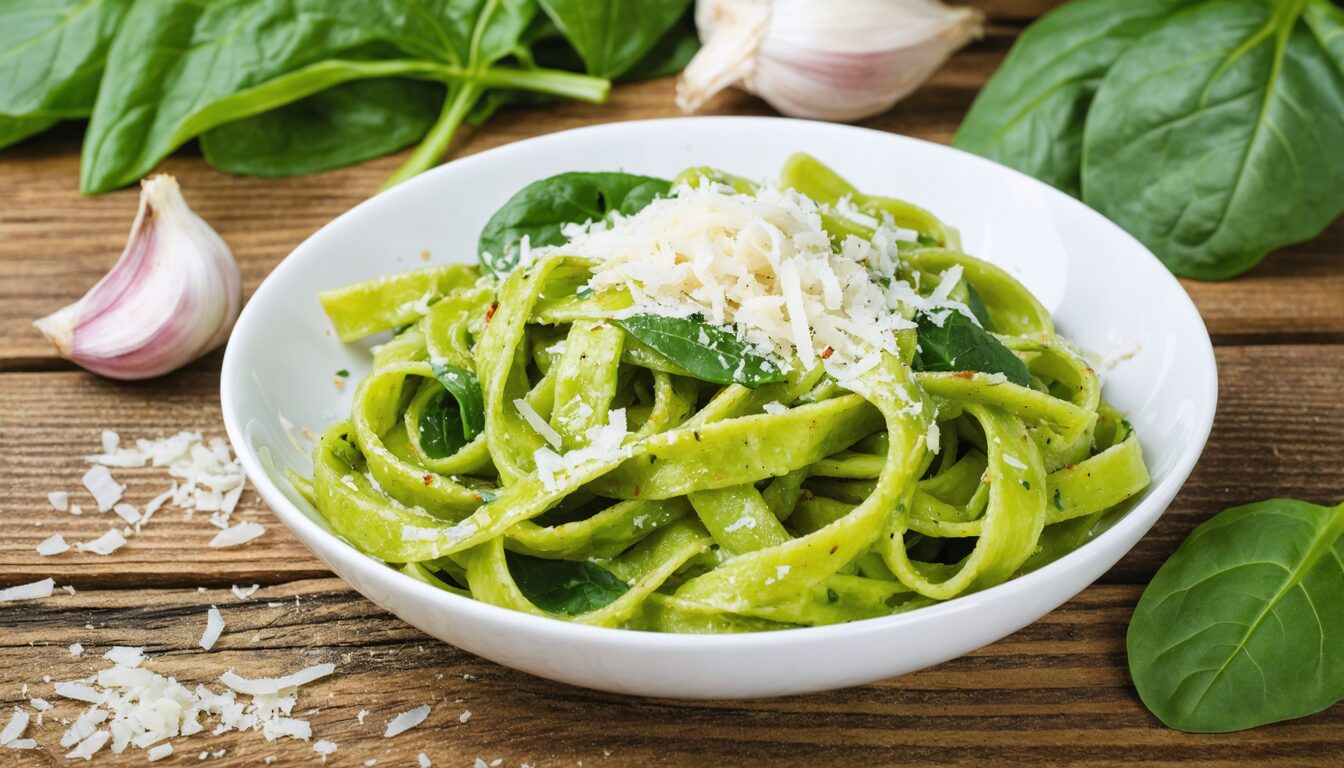 découvrez notre recette simple et rapide de pâtes aux épinards et parmesan, un plat délicieux et savoureux parfait pour un repas équilibré et gourmand.