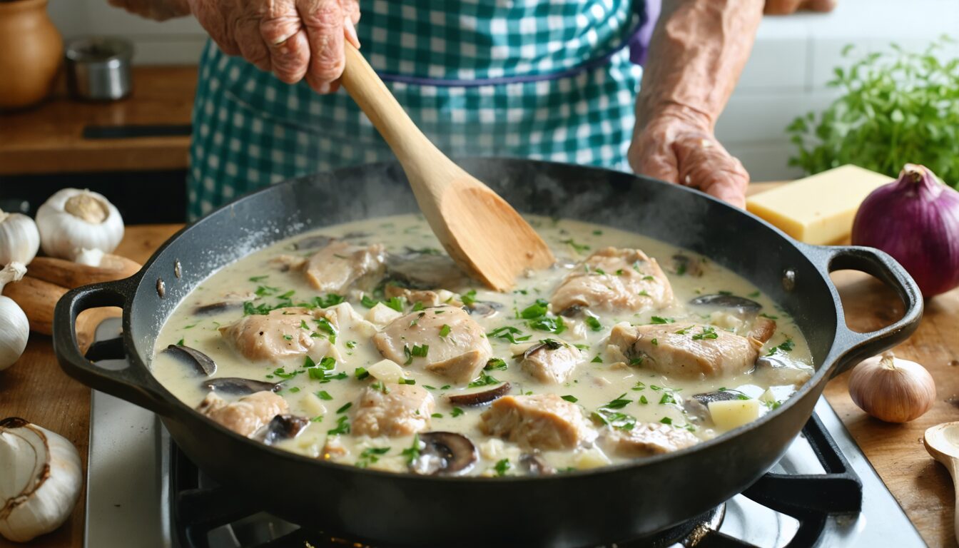 découvrez la recette du poulet à la crème de mamie, une préparation simple, gourmande et toujours réussie pour régaler toute la famille.