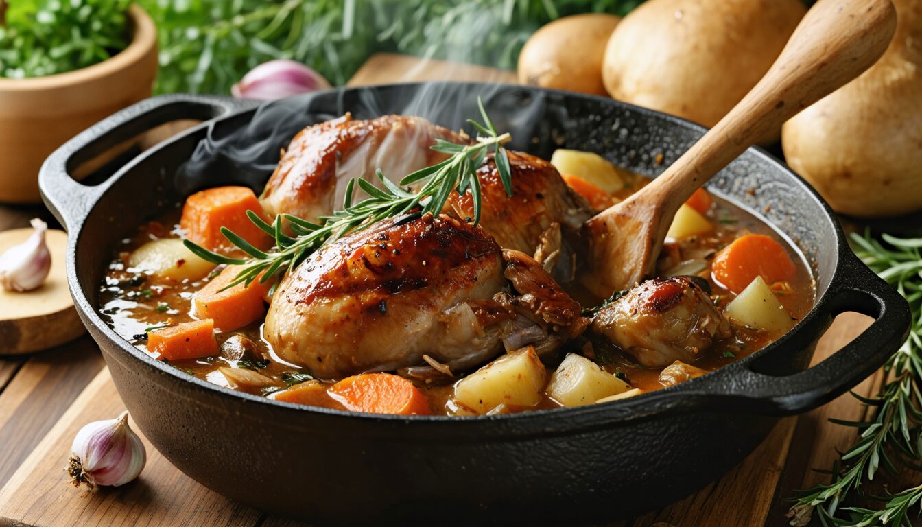 découvrez la recette classique et authentique de la pintade en cocotte, un plat savoureux qui ravit tous les gourmets avec ses saveurs traditionnelles et sa cuisson parfaite.