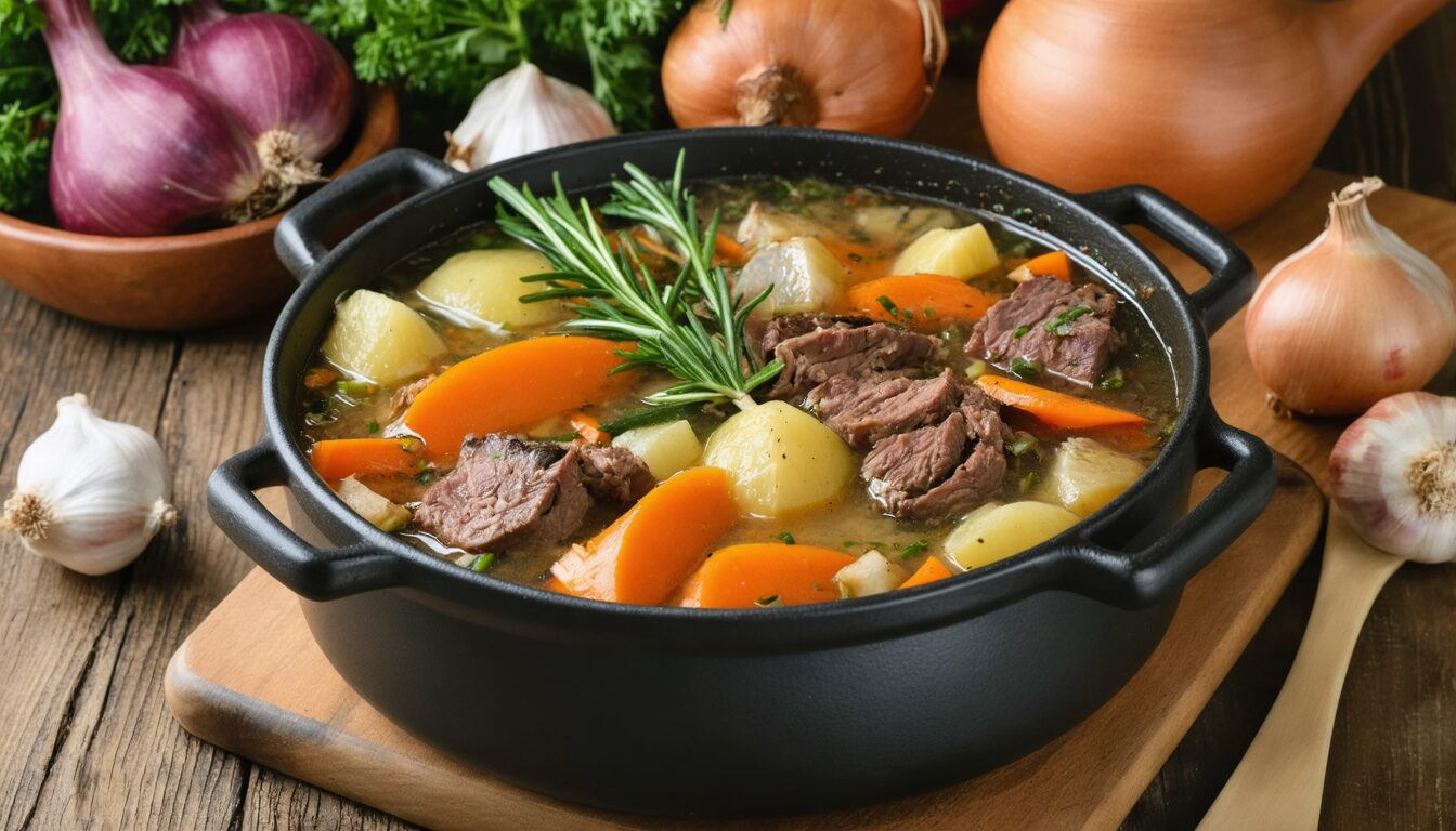découvrez notre recette simple et savoureuse du pot-au-feu classique, pour une viande tendre et fondante, parfaite pour un repas traditionnel réconfortant.
