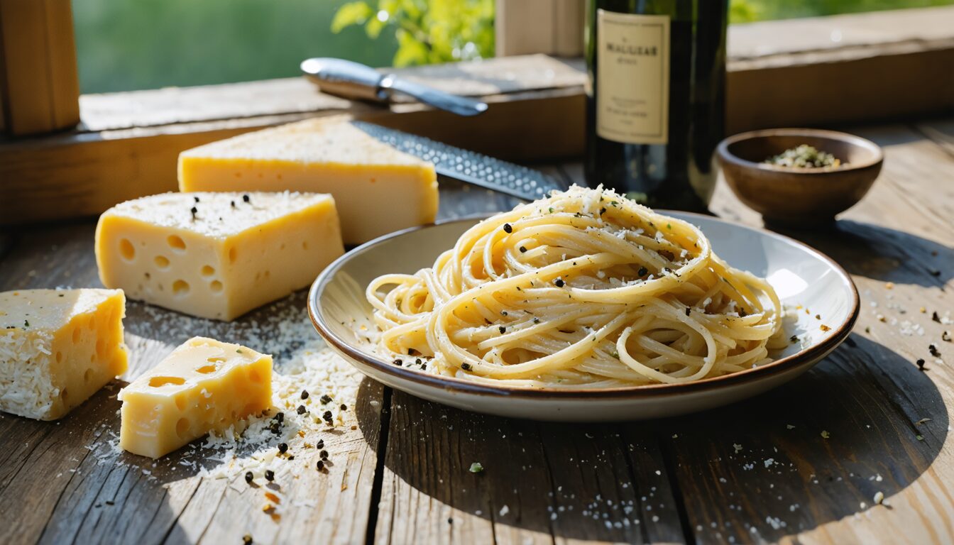 découvrez la recette authentique et simplifiée des spaghetti cacio e pepe, un classique italien savoureux à réaliser facilement chez vous.