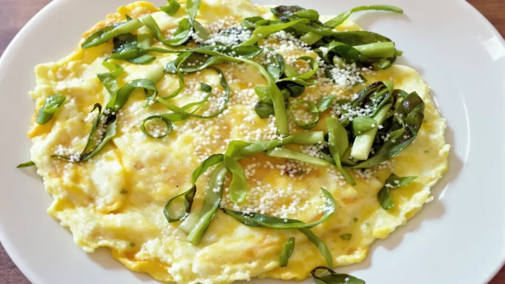 Délice Vert : Préparez une Omelette Moelleuse aux Épinards Frais en Toute Simplicité