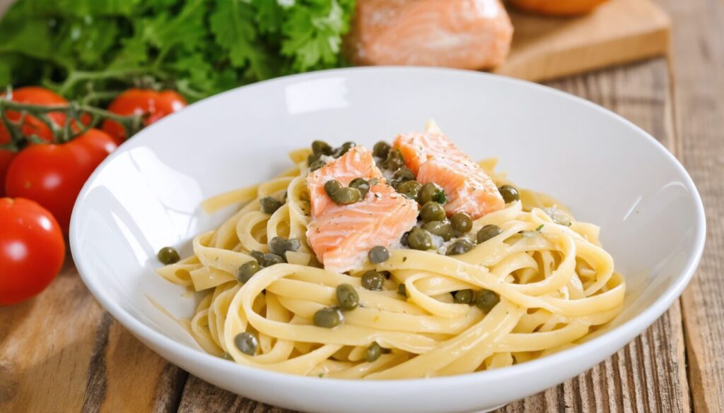 Délicieuses Pâtes au Saumon et Câpres : Une Recette Simple et Express à Tester Absolument