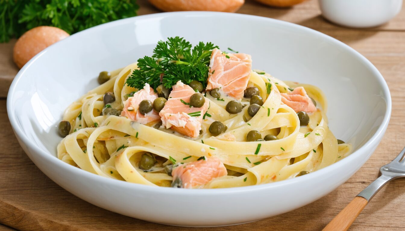 découvrez notre recette simple et rapide de pâtes au saumon et câpres, idéale pour un repas savoureux à préparer en un rien de temps. à tester absolument !