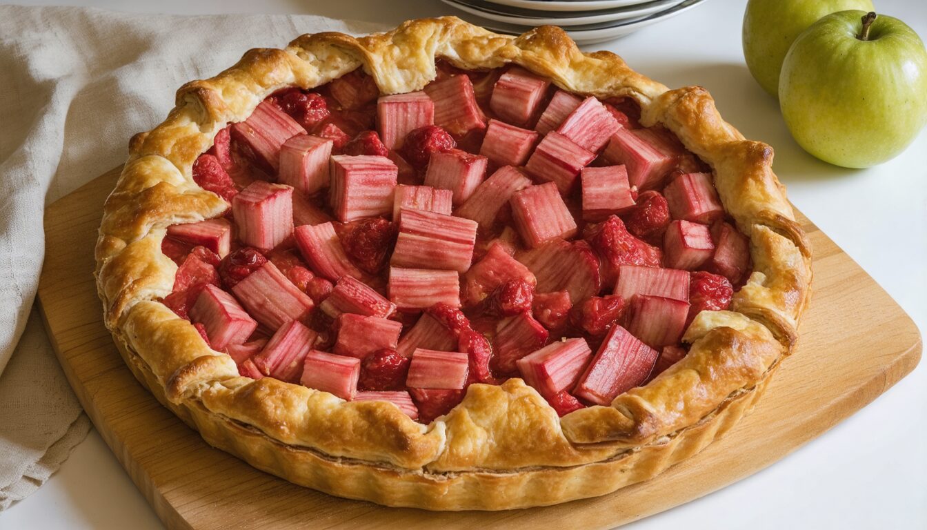 découvrez la recette authentique de la tarte à la rhubarbe comme chez grand-mère, simple à réaliser pour un dessert traditionnel savoureux et naturel.