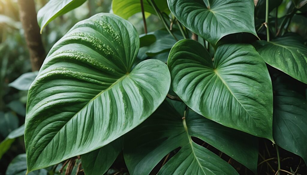 Philodendron verrucosum : l’élégante liane tropicale aux feuilles d’un velours exceptionnel