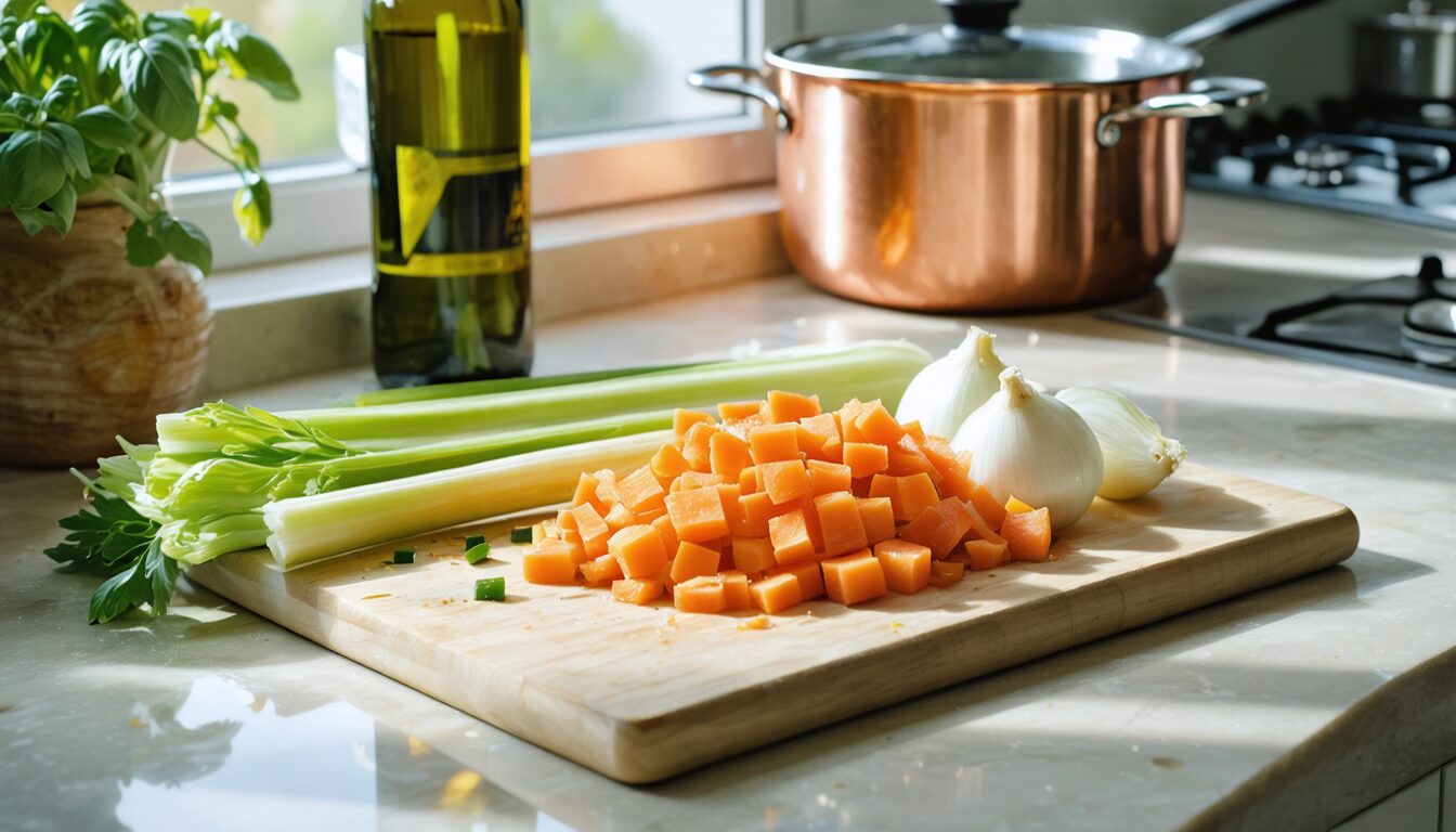 découvrez le soffritto, la base aromatique incontournable qui donne vie aux saveurs authentiques de la cuisine italienne traditionnelle.