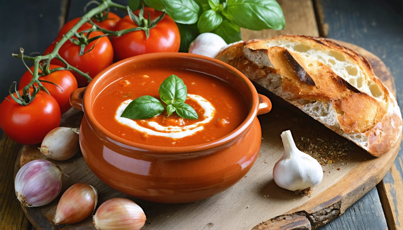 découvrez notre recette maison simple et traditionnelle pour une soupe de tomates authentique, pleine de saveurs naturelles et parfaite pour réchauffer vos repas.