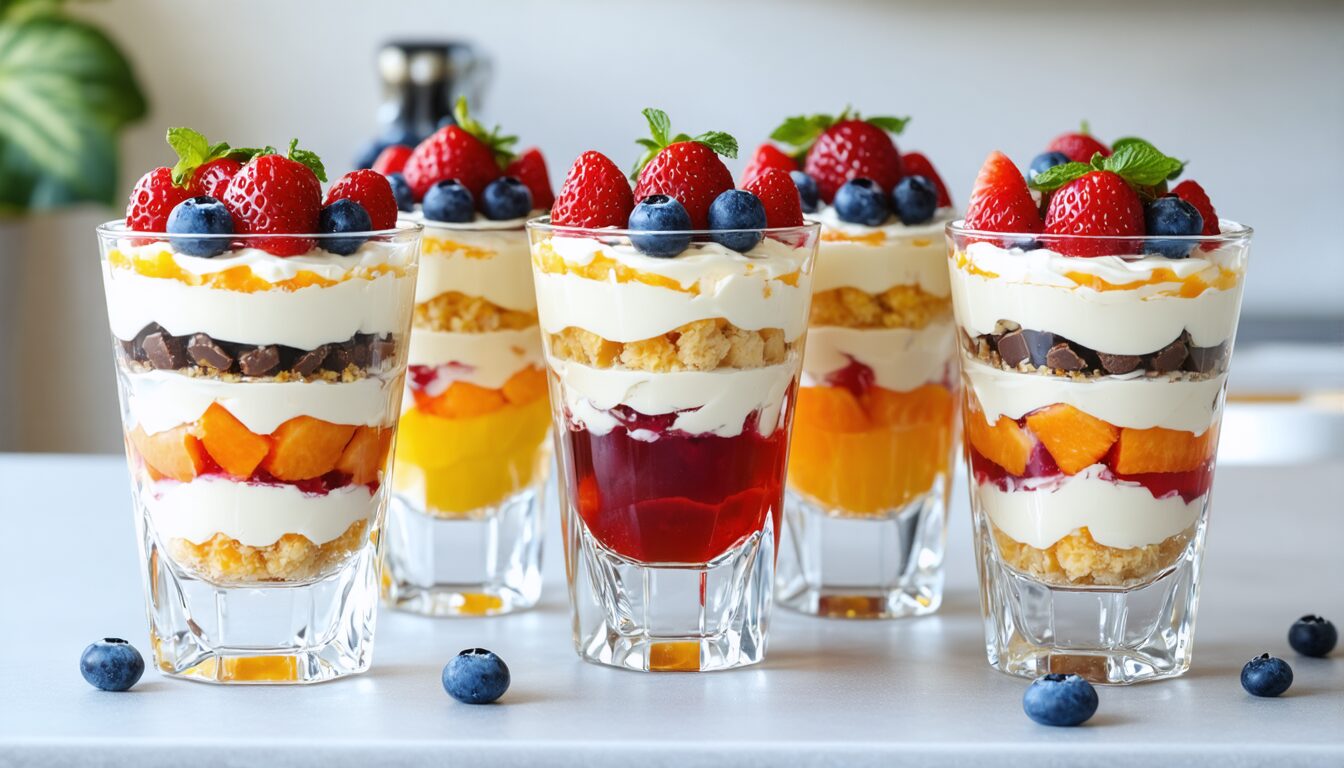 découvrez une recette rapide et simple de verrines aux fruits et mascarpone, idéale pour des desserts gourmands et frais à partager en toute occasion.